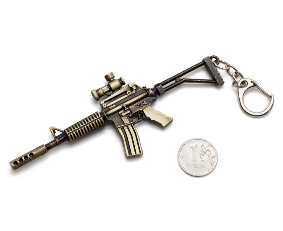 brelok-microgun-s-avtomat-colt-m4a1-s-opticheskim-pritselom-gold-edition-1